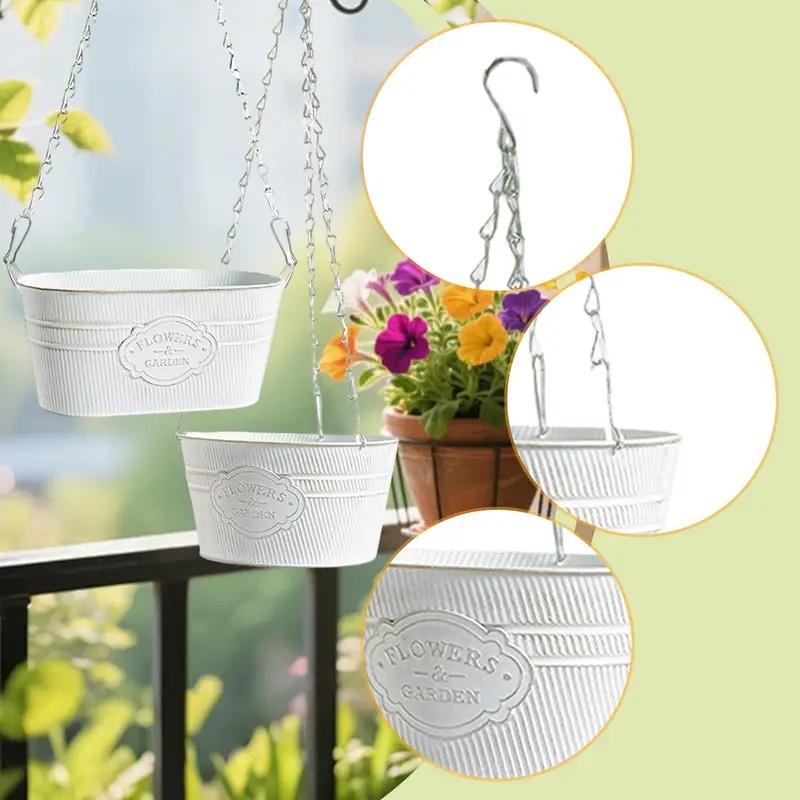 Hanging Wrought-Iron Planters, - đánh giá và giá Spider Plant Hanging